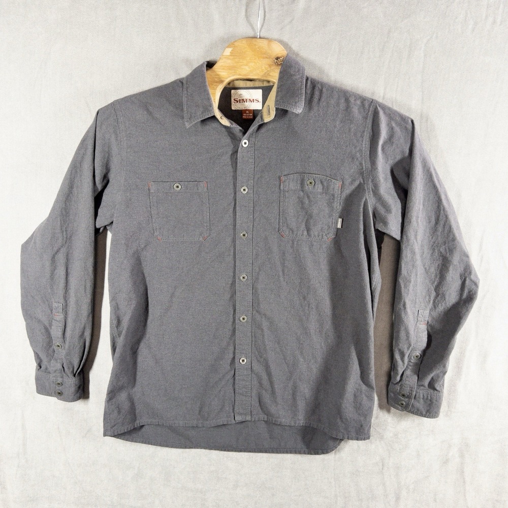 Simms Fishing Button Up Shirt Mens XL Gorpcore Outdoors Boating Lake‎ Camping